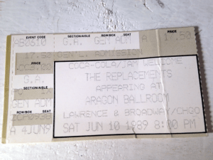My first ever concert. My first real ticket stub. Note one of the sponsors: Coca-Cola!