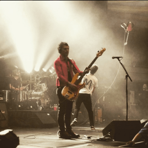 Paul Westerberg throws his SG to guitar tech during second night of L.A. show. Photo courtesy of @joshfreese on Instagram. 