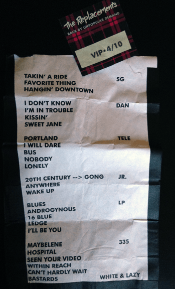 Portland set list.